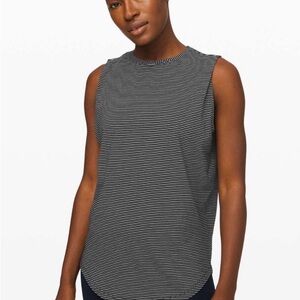 lululemon athletica Brunswick Muscle Tank Black & White Striped